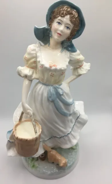 Beautiful Royal Worcester Figure ,Old Country Ways ,The Milkmaid ,LTD Edition