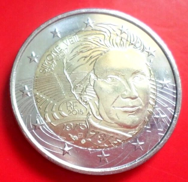 Pièce de Monnaie France 2 Euros 2018 SIMONE VEIL 1927-2017 commemorative