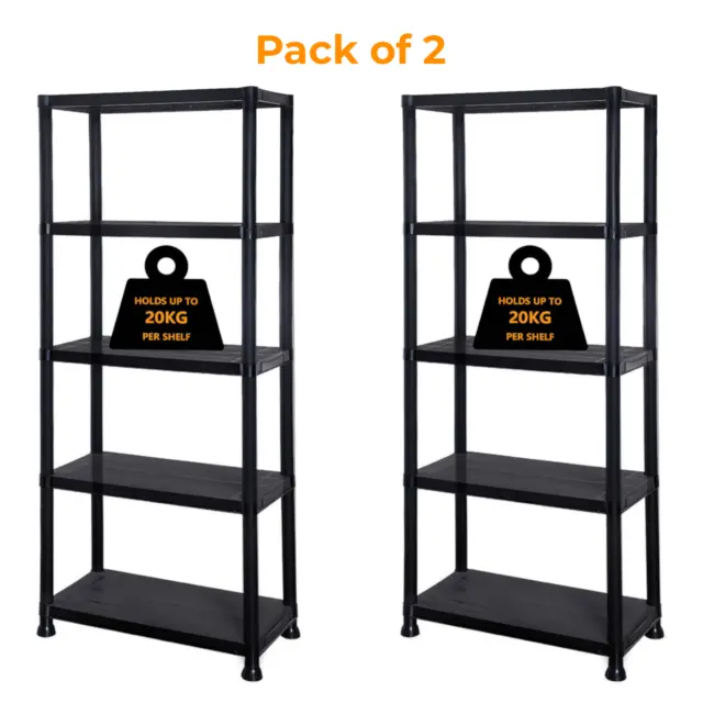 5 Tier Racking Shelf Heavy Duty Garage Shelving Storage Shelves Unit Organiser