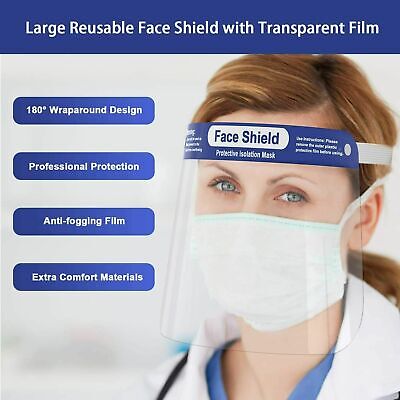10-Pack School  USE Face Shield Reusable Washable Protection Cover Face Mask USA 3