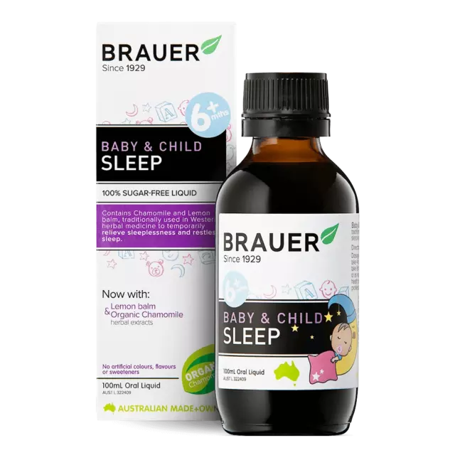 Brauer Baby & Child Sleep 100mL Oral Liquid 6 Months+ Sleeplessness Relief