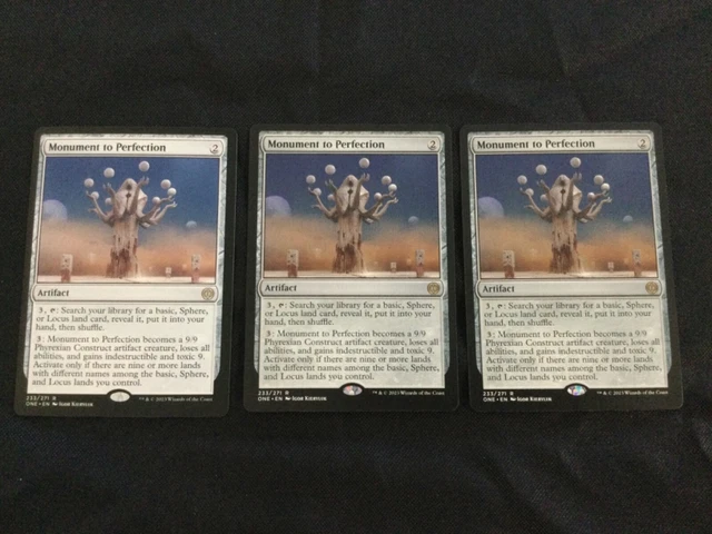 MTG Phyrexia: All Will Be One MONUMENT TO PERFECTION X3 NM (0044) Graded Power