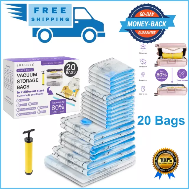 Bolsas Para Guardar Ropa Bolsa de Almacenamiento de Ropa al Vacio Variedad 20 Pc