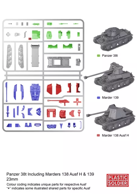 PSC German Panzer 38t / Marder Variant (1Tank /3 Variants Options) 1 - Sprue