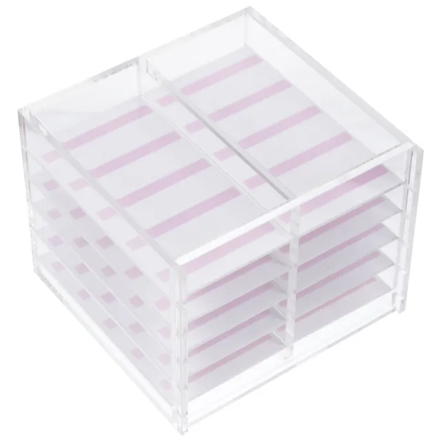 Caja de almacenamiento de puntas de uñas portátil transparente de 10 capas contenedor de uñas sintéticas prensado