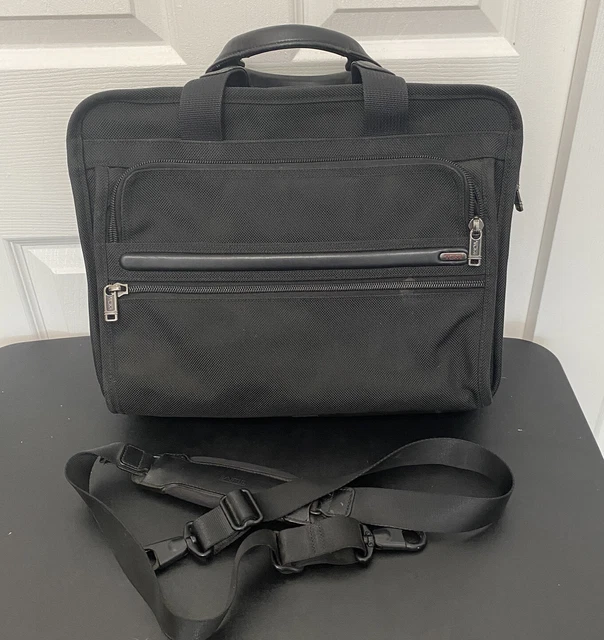 TUMI Alpha Black Nylon Ballistic Laptop Briefcase Bag Messenger Model 26130D4