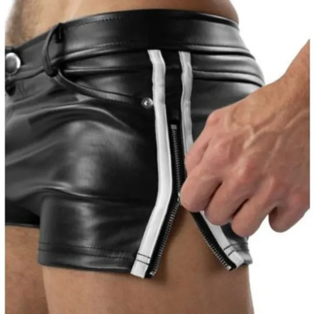 Leather shorts Men Party Shorts, Gay Style Shorts For Summer Wear