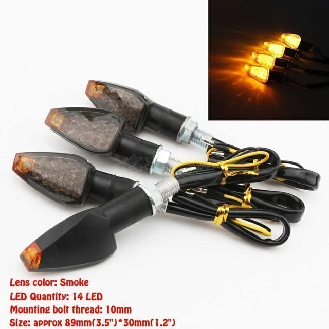 4X Motorcycle LED Turn Signals For Kawasaki Ninja KZ 650 750 900 1000 1100