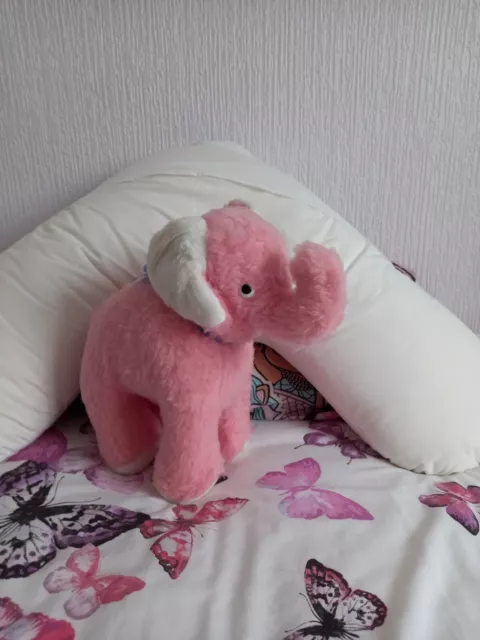 Vintage Toy Elephant Pink - Firm Filled