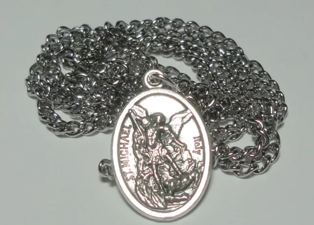 St Michael the Archangel Holy Medal & Chain Patron - Xray Techs Soldiers Sailors 3