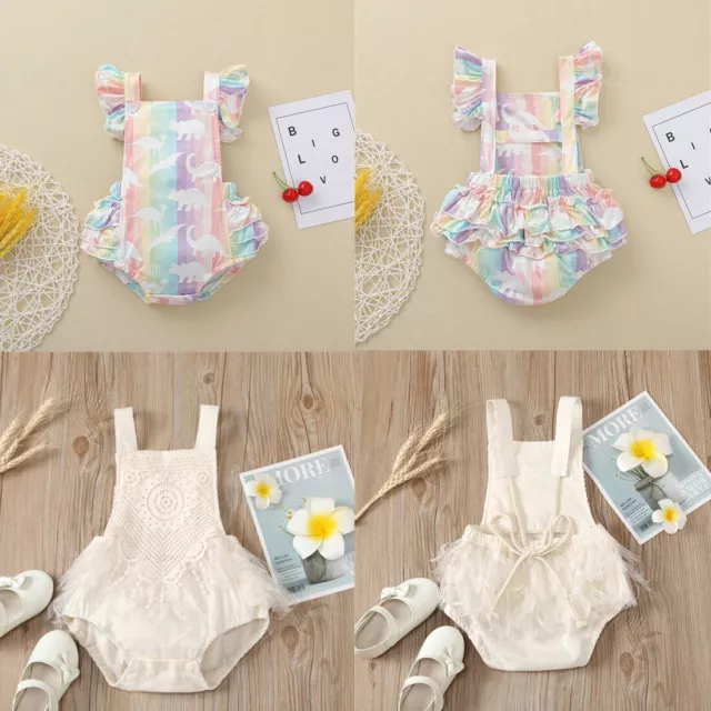 Baby Girl Romper Cartoon Infant Summer Clothes Photography Birthday Party Outfit