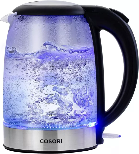 COSORI Electric Kettle, Tea Kettle Pot, 1.7L/1500W, Stainless Steel Inner Lid &