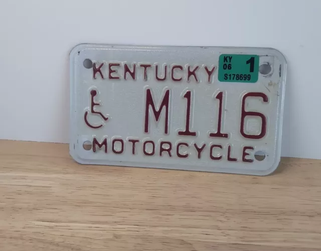 Kentucky Motorcycle License Plate 4955L