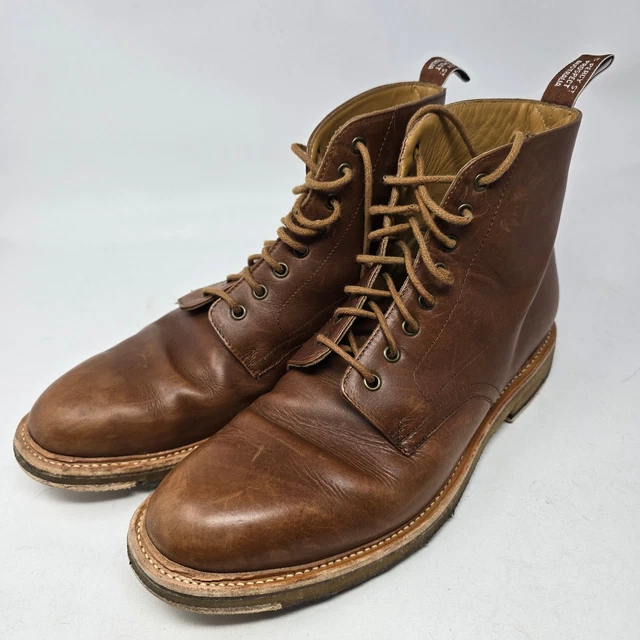 RM WILLIAMS LACE Up Boots Mens 11 Brown Leather Rickaby  display picture 1