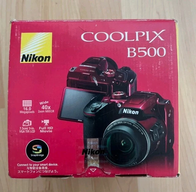 Ubuy Nikon B500 16mp 40x Zoom Bridge Camera Nikon Coolpix B500 Red