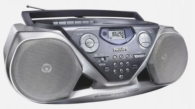 PHILIPS D 8678 Double Deck Stereo System Tuner FM/AM Boombox « Hors Service » EUR 69,95 - FR