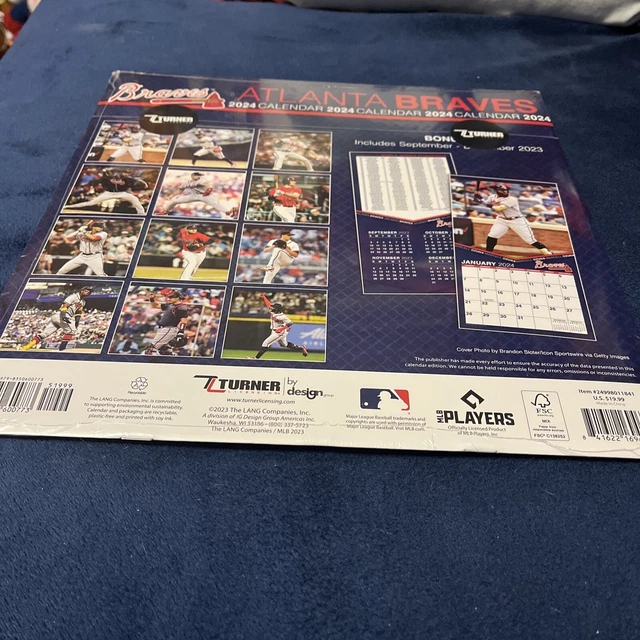 ATLANTA BRAVES 2024 12x12 Team Wall Calendar Wall Calendar by Turner