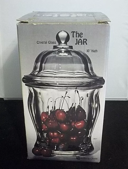 VERRE CRYSTAL The Jar  10" Tall X 6 1/2" Wide NEW IN BOX VERY HEAVY