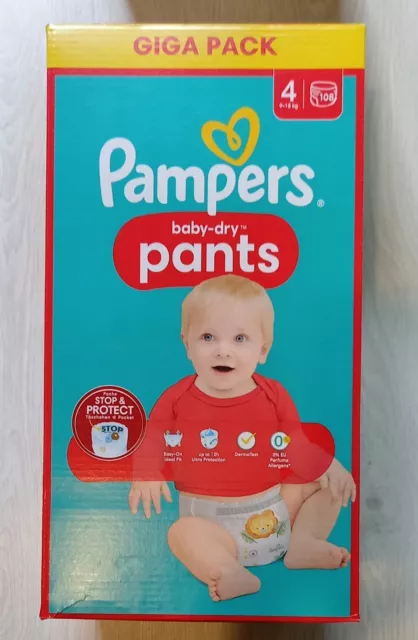 108 Couches culottes Pampers Baby Dry Pants Taille 4