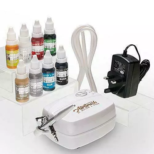 Kit decorazione torte aerografo | Watson & Webb inclusi 8 coloranti alimentari
