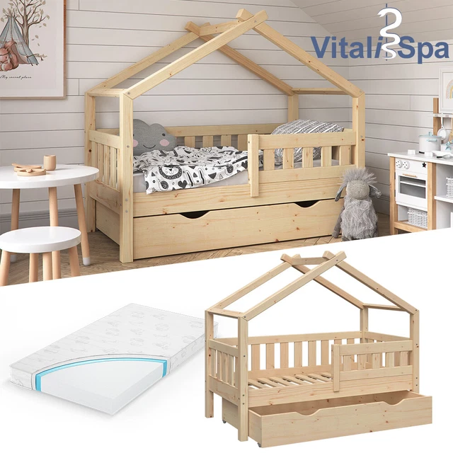 Lit Bateau Enzo VitaliSpa - Blanc Mat - 200x90 Cm - Pour Enfant/ado - Neuf