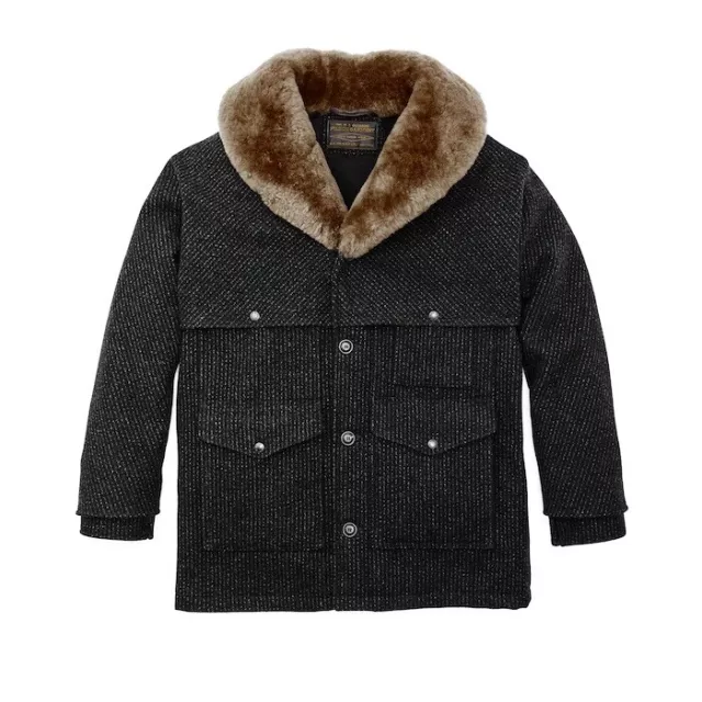 FILSON - PACKER Coat - Lined - Mackinaw Wool - XL - Charcoal Black ...