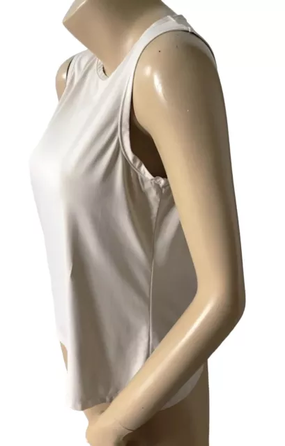 BAY STUDIO Career Womens Petite Size PM Beige Sleeveless Stretchy Tank Top Shirt 2