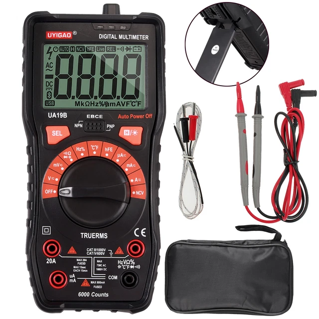 Unit Multimeter Auto Rage DIGITAL MULTIMETER AUTO Range 6000 Counts AC/DC Voltage Current Diode ...
