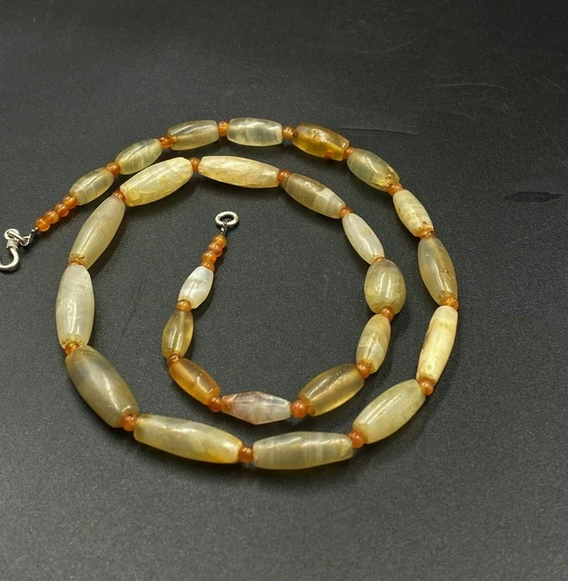 OLD Beads Antique Trade Jewelry Agate Necklace Ancient Antiquities Myanmar