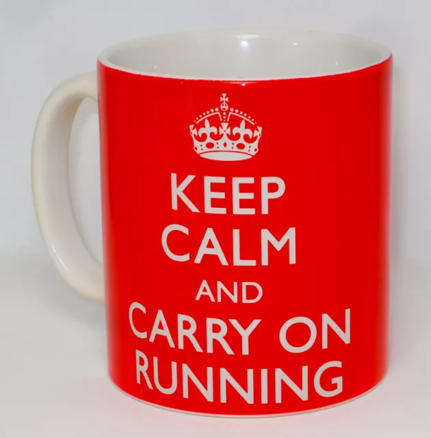 Keep Calm & Carry On Running Mug Can Personalise Runner Athlete Jogging Gift