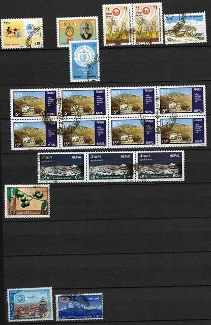 Nepal Collection Lot Of Many Old Stamps -Cag 160123