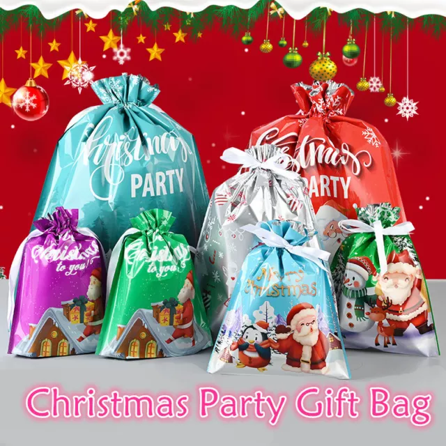 Candy Packaging Bags Christmas Party Gift Bag With Xmas Drawstring Pouch Gift