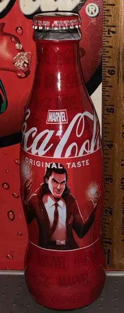 2024 Coca Cola X Marvel Loki 8 Ounce Wrapped Coca - Cola Glass Bottle