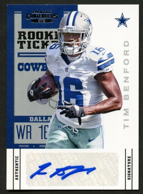 Tim Benford #190 signed auto 2012 Panini Contenders Rookie Ticket Card