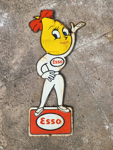 Esso Girl  Porcelain Enamel Sign Size 30" Hight