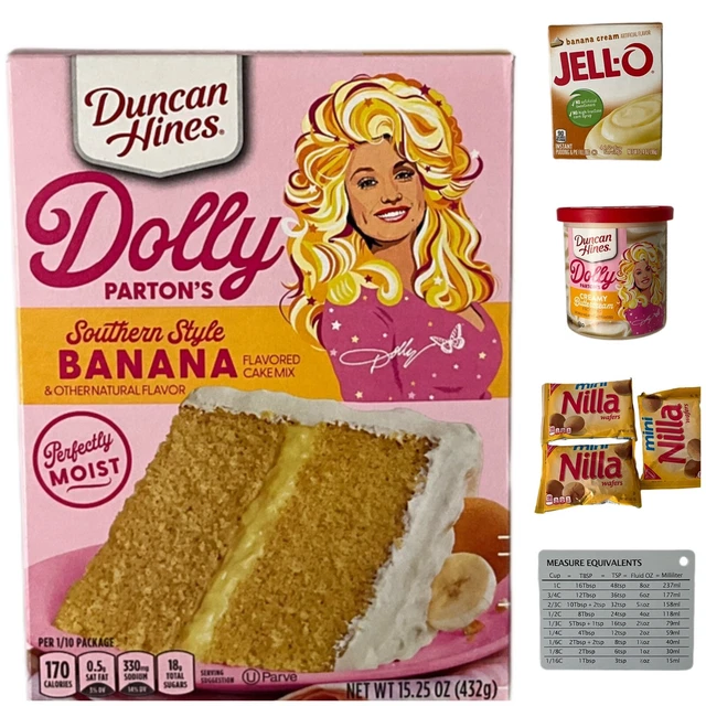 DUNCAN HINES DOLLY Parton's Favorite Banana Flavored Cake Mix BUNDLE