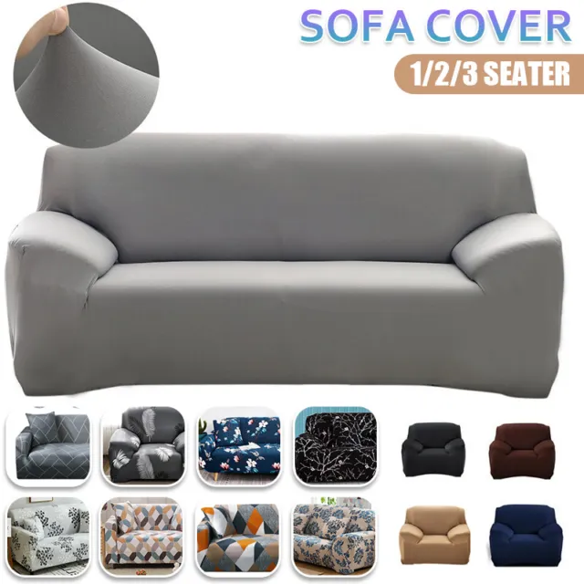 1/2/3 Sofa Couch Slipcover Stretch Covers Elastic Fabric Settee Protector Fit