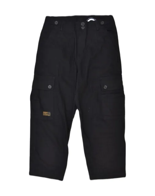 ZARA Womens Cargo Capri Trousers W30 L22 Black Cotton CF11