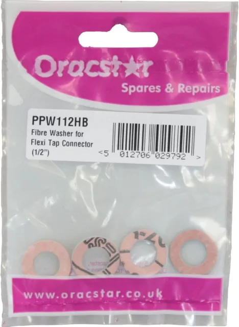 Oracstar Fibre Washer - Flexible Tap Connector  (pack of 4) for plumbing PPW112