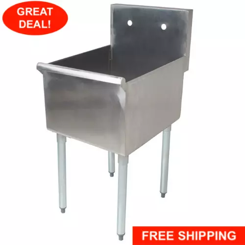 18" 1-Compartment Stainless Steel Restaurant Kitchen Sink