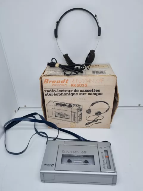 Walkman K7 VINTAGE RADIO LECTEUR CASSETTE STEREO RK503S BRANDT RUNMAN A RÉVISÉ