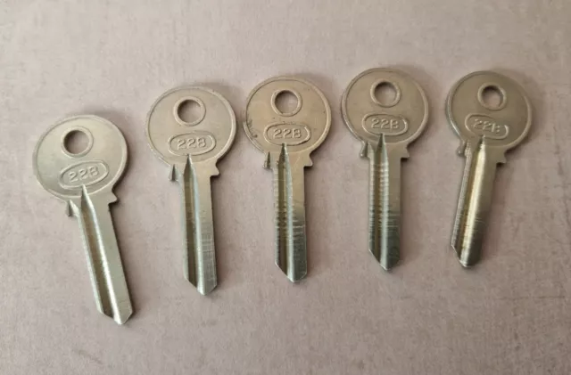 5 x 22B chiavi vuote non tagliate, serratura porta casa universale
