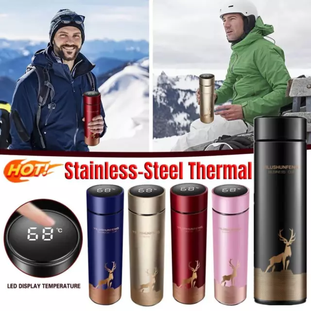 Smart Thermos Insulated Coffee Mug Tea Cup Travel Thermal Flask Vacuum Leakproo