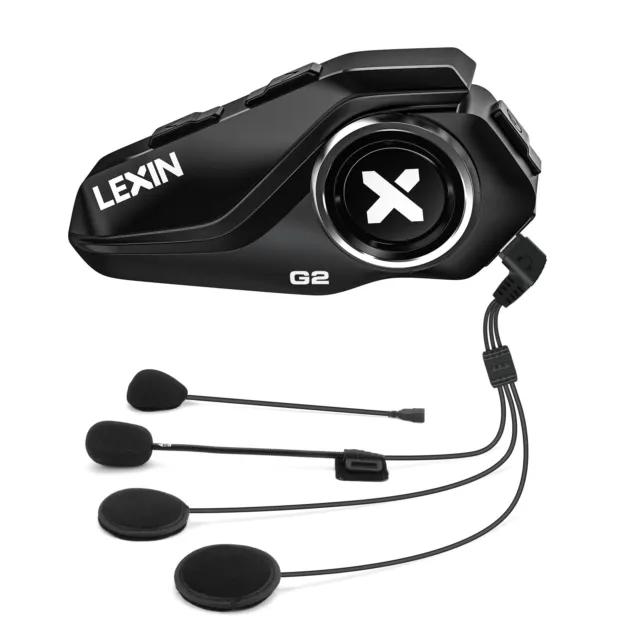LEXIN G2 Motorcycle Intercom Motorbike Helmet Bluetooth 5.0 Headset for 6 Riders