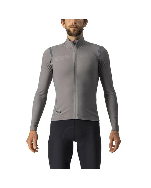 Castelli Tutto Nano RoS Flex 3G Maglia Maniche Lunghe Full Zip Uomo, Nickel Gray