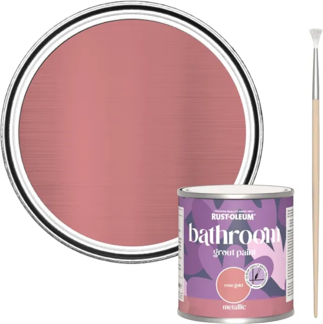 Pintura de lechada de baño RustOleum oro rosa molde metálico y resistente al moho 250 ml