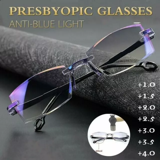 High Hardness Anti-blue Progressive Far And Near Dual Use Reading Glasses