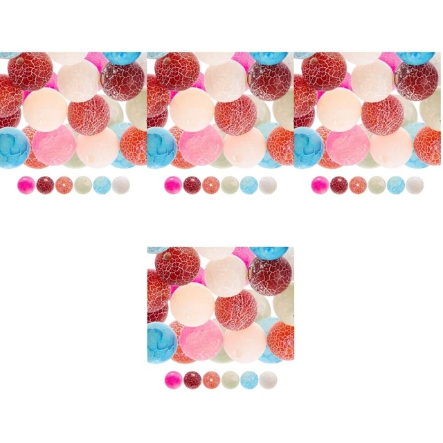 4 Strip Crafts Making Beads Frosted Agate Beads Glass Necklace Bracelet