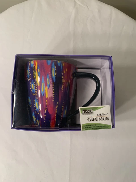New in the box Lang ceramic cafe mug Art wrapped with design icon inside. 17 oz.