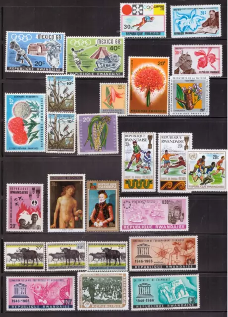 Colección pequeña de Ruanda MH+MNH